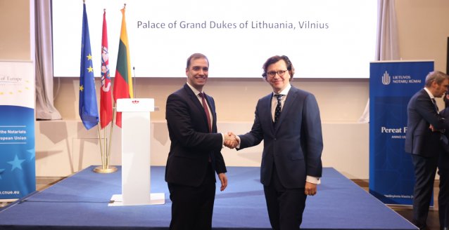 Lithuanian notary Marius Stračkaitis becomes the new President of the Notaries of Europe